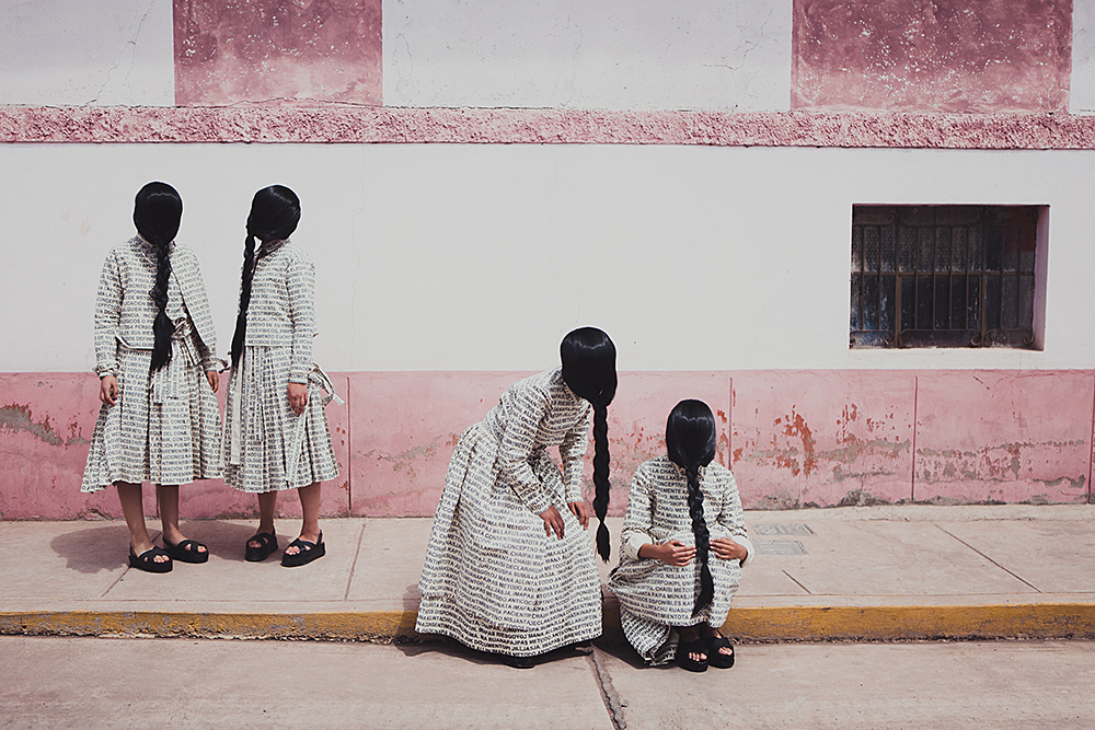 Lucia Cuba, Artículo 6, from the series Artículo 6: Narratives of gender, strength and politics (2012-2014): Cotton canvas, thread, digital printing, hand & machine sewing. Courtesy of the artist. Peru. Photo by Erasmo Wong Seoane.