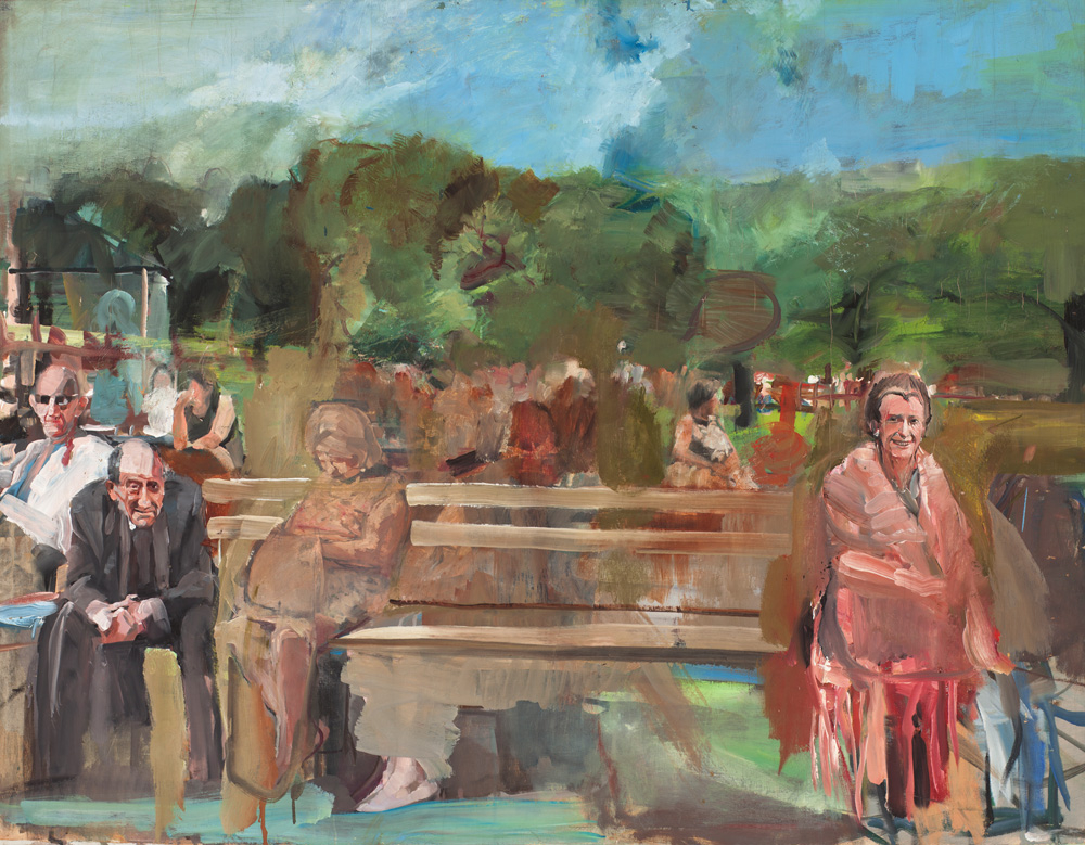 Seated Figures, Central Park (1967): Oil on canvas 36 x 46 in. Private collection Photo by Luc Demers