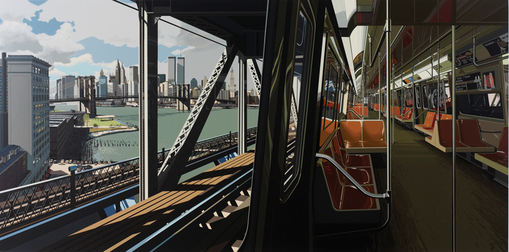 D Train, 1991: Oil on canvas; 36 x 66 in.; Courtesy of Louis K. Meisel Gallery