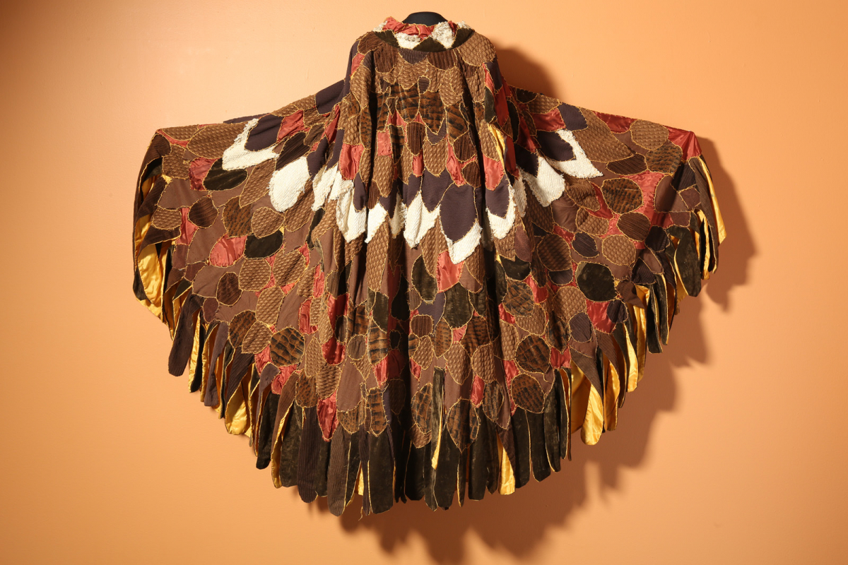 Neshama Franklin: Eagle Cape made for Gino Sky Poet-Performer, 1972