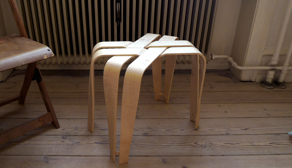 Weave Stool, Veneer, 2009. 