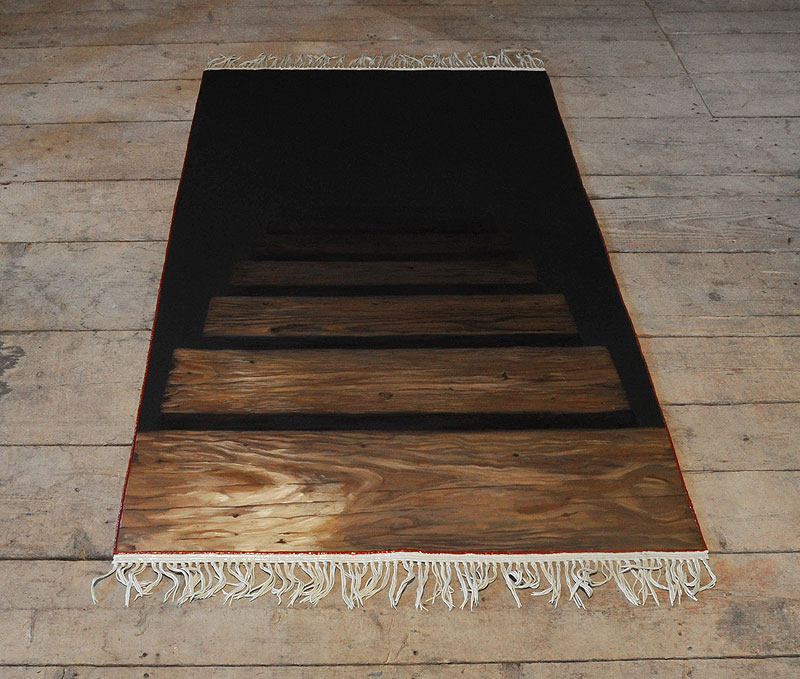 Orphic Rug, oil and acrylic paint, 2011.: Orphic Rug, oil and acrylic pain, 2011.