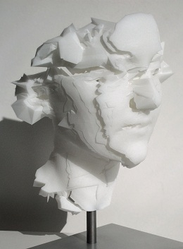 Head of a Young Woman II: Head of a Young Woman II, laser-sintered nylon, 2010