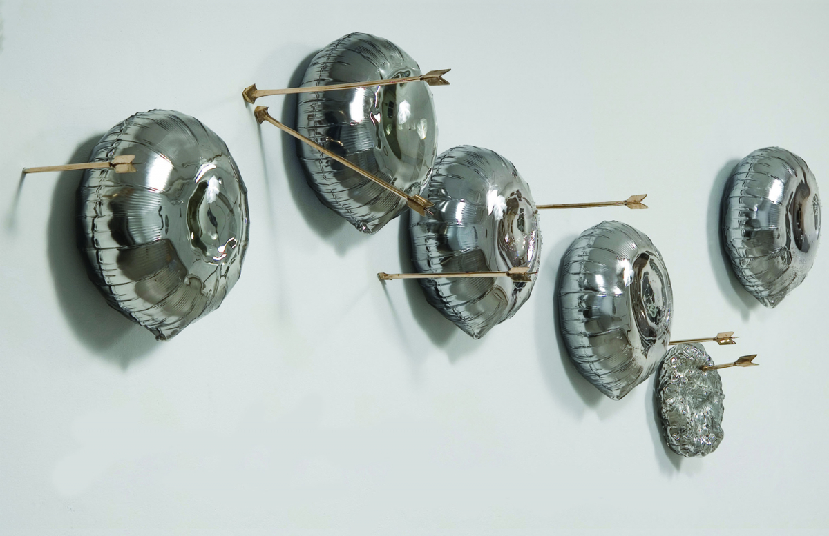  "Reaching an Ulterior Realm", 2010-2011, Blown Glass, Mirror and Bronze